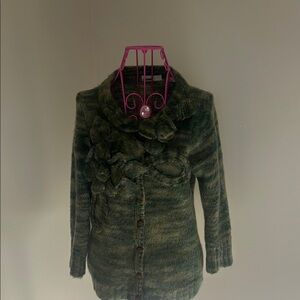 Cozy Green Cardigan Sweater